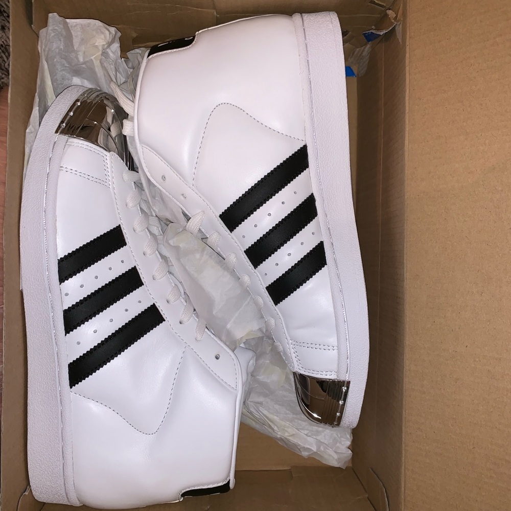 🆕 Adidas Promodel metal toe sneakers black 8.5 - Picture 5 of 6